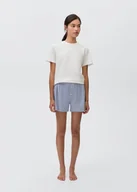 Piżamy damskie - MANGO TEEN - Komplet piżama bawełniana niebieski - L - Dziewczyna - miniaturka - grafika 1