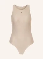 Body - Guess Body Kim Z Ozdobnymi Kamykami beige - miniaturka - grafika 1