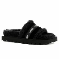 Klapki i japonki damskie - Klapki damskie z futerkiem CARINII - Carinii - miniaturka - grafika 1