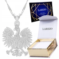 Łańcuszki - Naszyjnik srebrny łańcuszek 925 Orzeł Polski Godło Polska z Orłem SREBRO - miniaturka - grafika 1