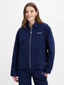 Kurtki damskie - adidas Originals Damska bluza - kurtka w prążki Kobiety niebieski w paski, S - miniaturka - grafika 1