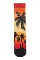 Skarpetki damskie - HUGO Męskie krótkie skarpety QS PALM PRINT prążkowane z nadrukiem palm i ręcznie napisanym logo, czarny (Black1), 43-46 EU - miniaturka - grafika 1