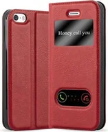 Etui i futerały do telefonów - Etui ochronne Cadorabo do Apple iPhone 5 / 5S / SE 2016 w kolorze czerwonym etui na telefon komórkowy pokrowiec na książkę - miniaturka - grafika 1