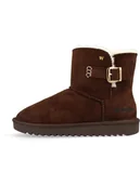 Botki damskie - Wrangler Botki zimowe "Elsa" w kolorze brązowym - miniaturka - grafika 1