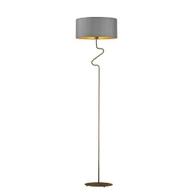 Lampy stojące - Szara lampa podłogowa w stylu skandynawskim MORONI GOLD - miniaturka - grafika 1