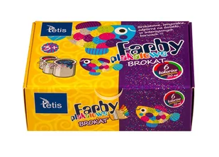 Tetis Farby plakatowe brokatowe 6kol 20ml - Farby i media malarskie - miniaturka - grafika 1