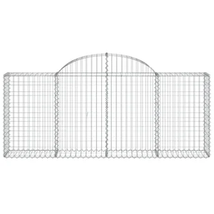 vidaXL Kosze gabionowe, 2 szt, 200x30x80/100 cm, galwanizowane żelazo - Ogrodzenia - miniaturka - grafika 5