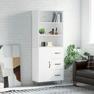 Witryny - Witrynka, biała, 69,5x34x180 cm, materiał drewnopochodny Lumarko! - miniaturka - grafika 1