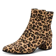 Kozaki damskie - Marco Tozzi Damskie 2-25302-45 modne kozaki, Leo Beige, 36 EU, c?tki be?, 36 EU - miniaturka - grafika 1