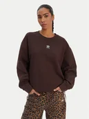 Bluzy damskie - adidas Bluza Essentials KD9120 Brązowy Oversize - miniaturka - grafika 1