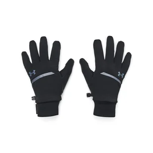 Męskie rękawiczki do biegania Under Armour UA Storm Fleece Run Gloves - czarny - UNDER ARMOUR - Rękawiczki - miniaturka - grafika 1