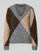 Swetry damskie - Sweter z dzianiny o kroju oversized z dodatkiem wełny model ‘BLISS LS’ - miniaturka - grafika 1