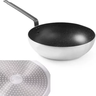 Hendi Patelnia Wok aluminiowa z marmurową powłoką nieprzywierającą 280x(H)75 mm | 627730 - Woki - miniaturka - grafika 1