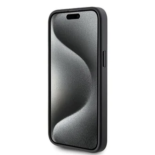 Karl Lagerfeld KLHCP15XSAPKCNPK iPhone 15 Pro Max 6.7" czarny/black hardcase Saffiano Cardslot KC Metal Pin - Etui i futerały do telefonów - miniaturka - grafika 5