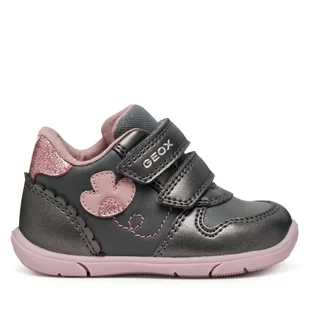 Sneakersy Geox B Zapito B566DC 0NFBC C1325 Szary - Buty dla dziewczynek - miniaturka - grafika 1