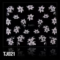 Ozdoby do paznokci - Naklejki 3D - Kwiatki Tj021 Pu - miniaturka - grafika 1
