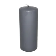 Świece - Świeca pieńkowa szara 10 x 15 cm mat - miniaturka - grafika 1