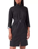 Fartuchy i rękawice kuchenne - InWhite fartuch lekarski damski 141, czarny, L/XL Duże rozmiary - miniaturka - grafika 1