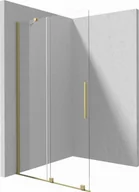 Ścianki i drzwi prysznicowe - Deante Prizma Ścianka prysznicowa walk-in - przesuwna złoto szczotkowane 100cm KTJ_R30R - miniaturka - grafika 1
