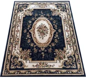 Dywany - Granatowy klasyczny dywan rozeta W4-K65 - miniaturka - grafika 1