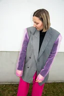 Marynarki i żakiety damskie - Marynarka Double silver pink - miniaturka - grafika 1