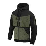 Odzież taktyczna i umundurowanie - Bluza z Kapturem Helikon-Tex ROGUE Hoodie (FullZip) Czarna/Desert Night Camo - miniaturka - grafika 1