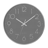 Zegary - Cichy zegar ścienny do sypialni, zegar z cichym mechanizmem, szary, Ø 30 cm - miniaturka - grafika 1