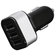 Ładowarki samochodowe - HAMA Ładowarka 3x USB 4.4A Czarna 121986 - miniaturka - grafika 1