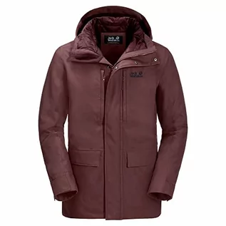 Kurtki męskie - Jack Wolfskin Męska kurtka West Coast kurtka chroniąca przed warunkami atmosferycznymi, Cordovan Red, XXL - grafika 1