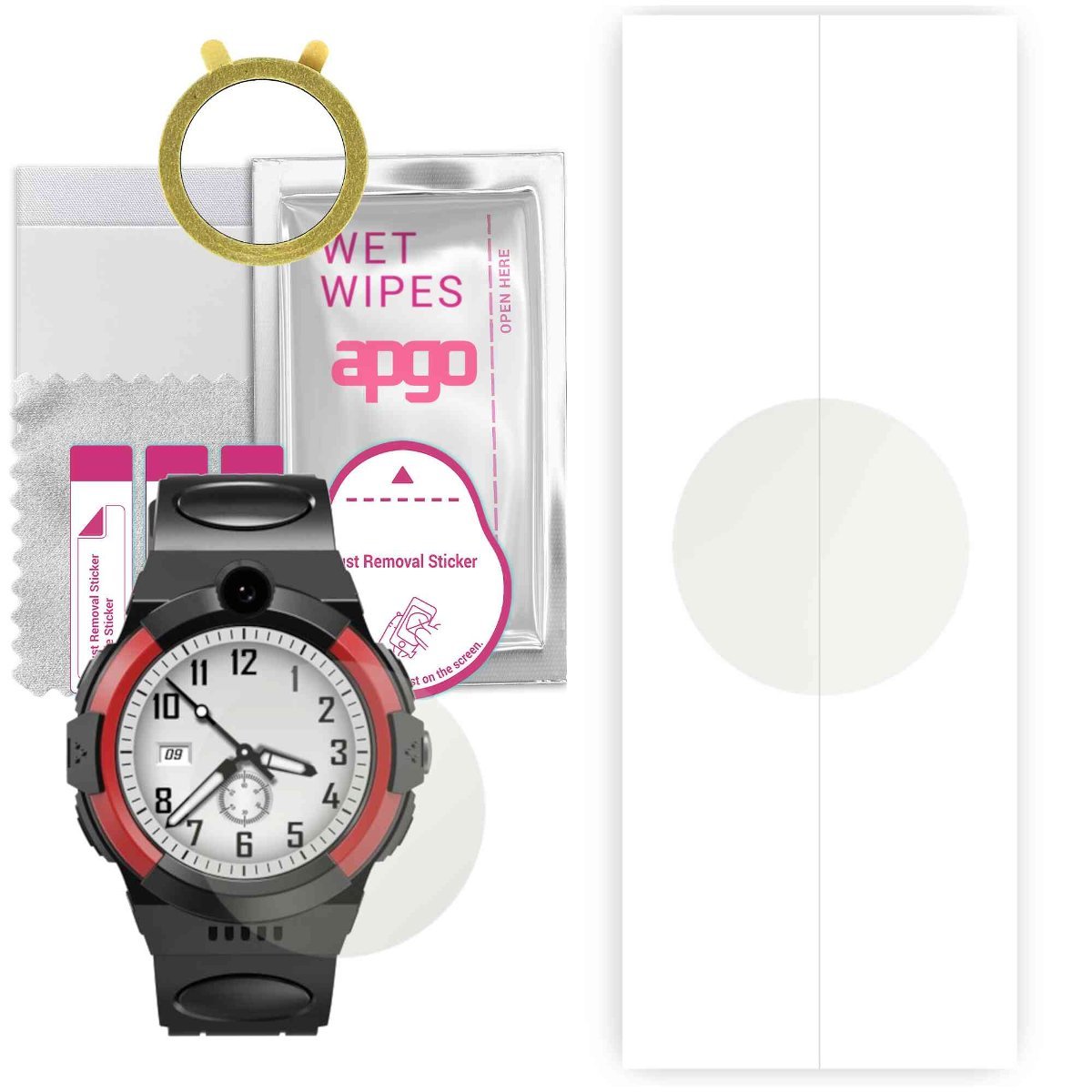 1x Folia hydrożelowa MATOWA do Garett Kids Cloud 4G - apgo Smartwatch Hydrogel MATTE Protection Ochrona na ekran smartwatcha