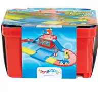 Tory, garaże, parkingi - Viking Toys city Garaż z torami w pudełku - miniaturka - grafika 1