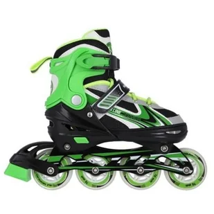 NH18188 A 2w1 ZIELONE ROZM.M(34-38) ŁYŻWOROLKI Z WYM. PŁ. HOKEJOWĄ NILS EXTREME - Rolki - miniaturka - grafika 4