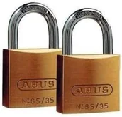 Kłódki - Abus ABUS 35124 Kłódka 65/35 2 sztuki z mosiądzu 35 MM 35124 - miniaturka - grafika 1
