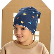 Czapki dla dzieci - AJS 48-047 dwustronna czapka chłopięca - miniaturka - grafika 1