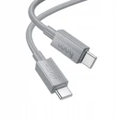 Kable USB - HOCO kabel Typ C do Typ C 3A 60W X107 1 m szary - miniaturka - grafika 1