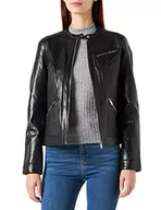 Kurtki damskie - Naf Naf Skórzana kurtka damska, Czarny, 38 - miniaturka - grafika 1