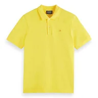 Koszulki męskie - Scotch & Soda Męska koszulka polo Classic Organic Pique, Sunshine 4867, M - miniaturka - grafika 1