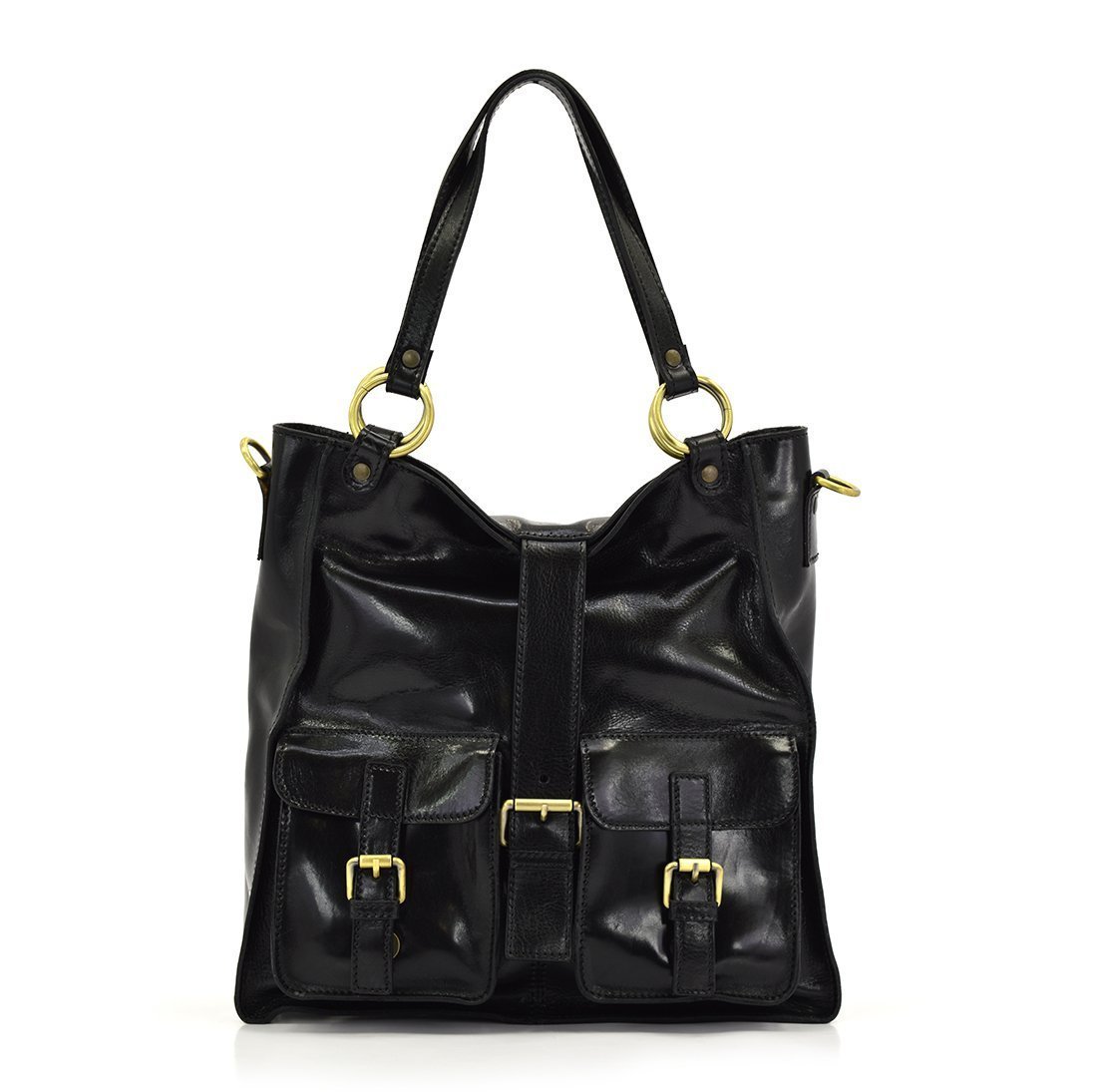 Skórzana Duża Torebka Na Ramię Shopperbag Premium