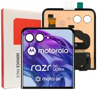 Części serwisowe do telefonów - ORYGINAŁ WYŚWIETLACZ EKRAN LCD DOTYK DO MOTOROLA RAZR 50 ULTRA TYŁ TYLNY - miniaturka - grafika 1
