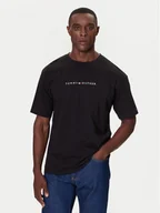 Koszulki męskie - Tommy Hilfiger T-Shirt UM0UM03685 Czarny Relaxed Fit - miniaturka - grafika 1