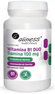 Aliness Witamina B1 Duo 100 mg x 100 tabl vege - Witaminy i minerały - miniaturka - grafika 1