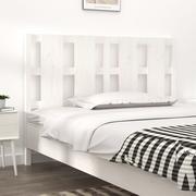 Inne meble do sypialni - Lumarko Wezgłowie łóżka, białe, 145,5x4x100 cm, lite drewno sosnowe - miniaturka - grafika 1