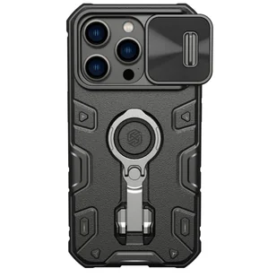 Nillkin CamShield Armor Pro Case etui iPhone 14 Pro pancerny pokrowiec podstawka ring czarny - Etui i futerały do telefonów - miniaturka - grafika 1
