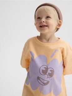 Reserved - T-shirt z nadrukiem - jasnopomarańczowy - Bluzki dla niemowląt - miniaturka - grafika 1