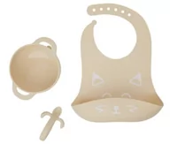 Zestawy naczyń dla dzieci - Zestaw Obiadowy dla Dzieci Silikonowy Beige Babymoov - miniaturka - grafika 1