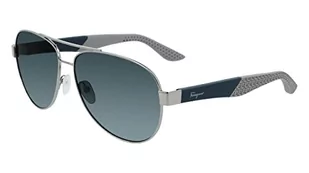 FERRAGAMO SF275S okulary, błyszczące światło rutherium, 62 dla mężczyzn, błyszczące światło rutherium, Błyszczące światło rutherium - Okulary przeciwsłoneczne - miniaturka - grafika 1