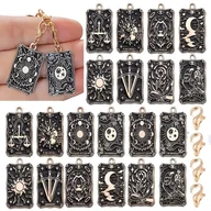 Czasopisma - Zestaw Breloków w Kształcie Kart Tarota DIY 20 szt. Złote - miniaturka - grafika 1