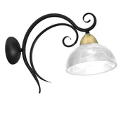 Lampy ścienne - Luminex Aurora 5975 kinkiet lampa ścienna 1x60W E27 czarny/biały/złoty - miniaturka - grafika 1
