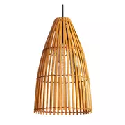 Lampy sufitowe - Ekologiczna lampa wisząca Boho ABR-LW7-BH-E27 Abruzzo bambus brąz - miniaturka - grafika 1