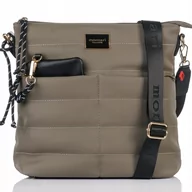 Torebki damskie - PIKOWANA TOREBKA LISTONOSZKA MONNARI + PORTMONETKA POJEMNA WODOODPORNA - miniaturka - grafika 1